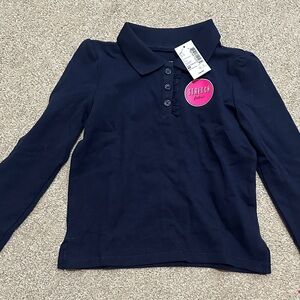 NWT The Children's Place Navy Long Sleeve Polo 4T (includes 2shirts)